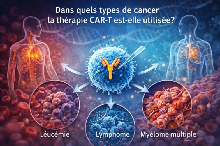 Dans quels types de cancer la thérapie CAR-T est-elle utilisée ?